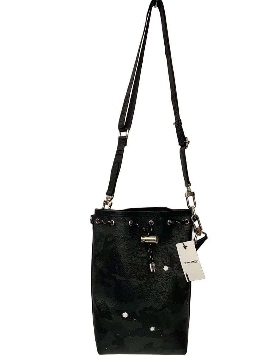 Gentil Bandit Shoulder Bag Leather BLK Camouflage Painted Finish 2-Way