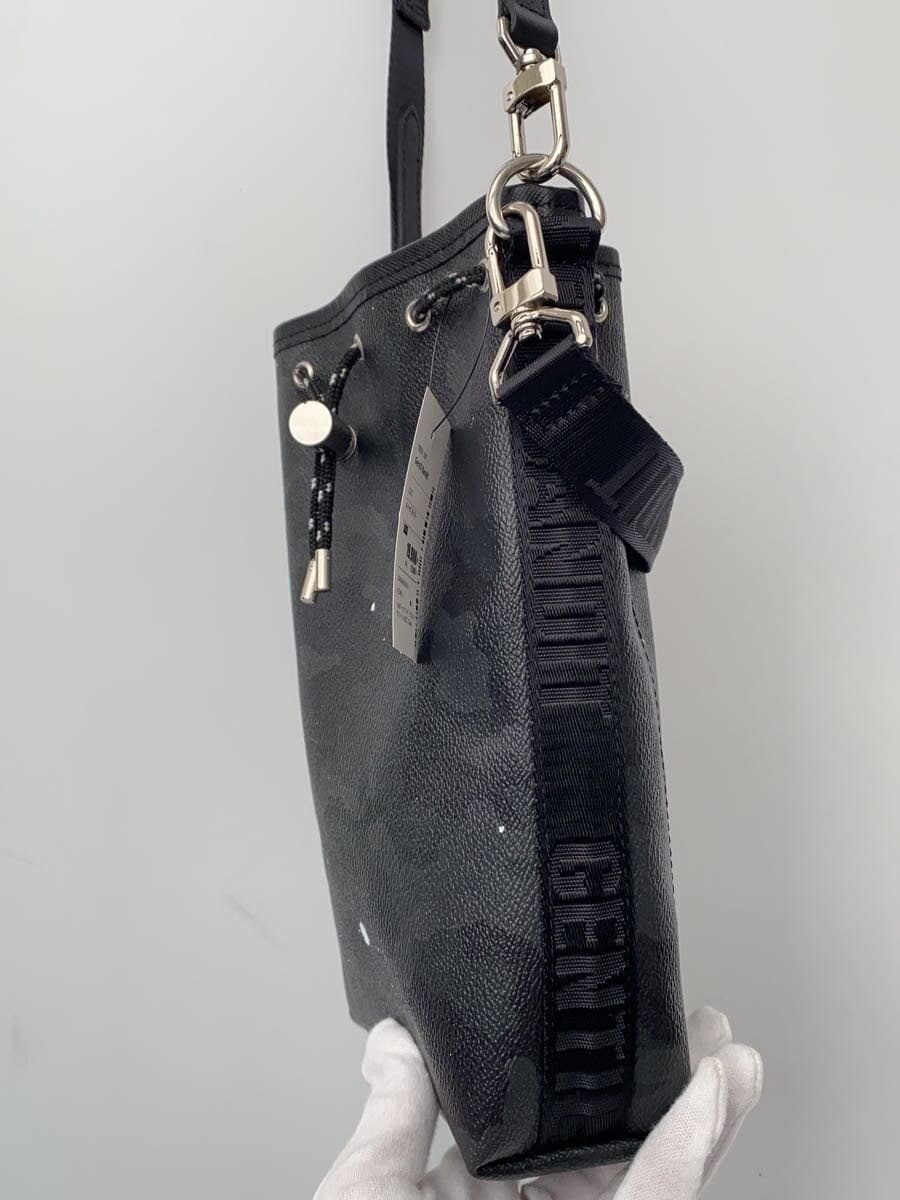 Gentil Bandit Shoulder Bag Leather BLK Camouflage Painted Finish 2-Way 2