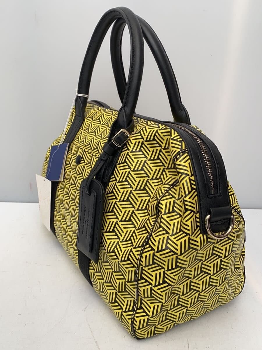 TILA MARCH Boston Bag Polyester YLW All Over Pattern 2-Way 2