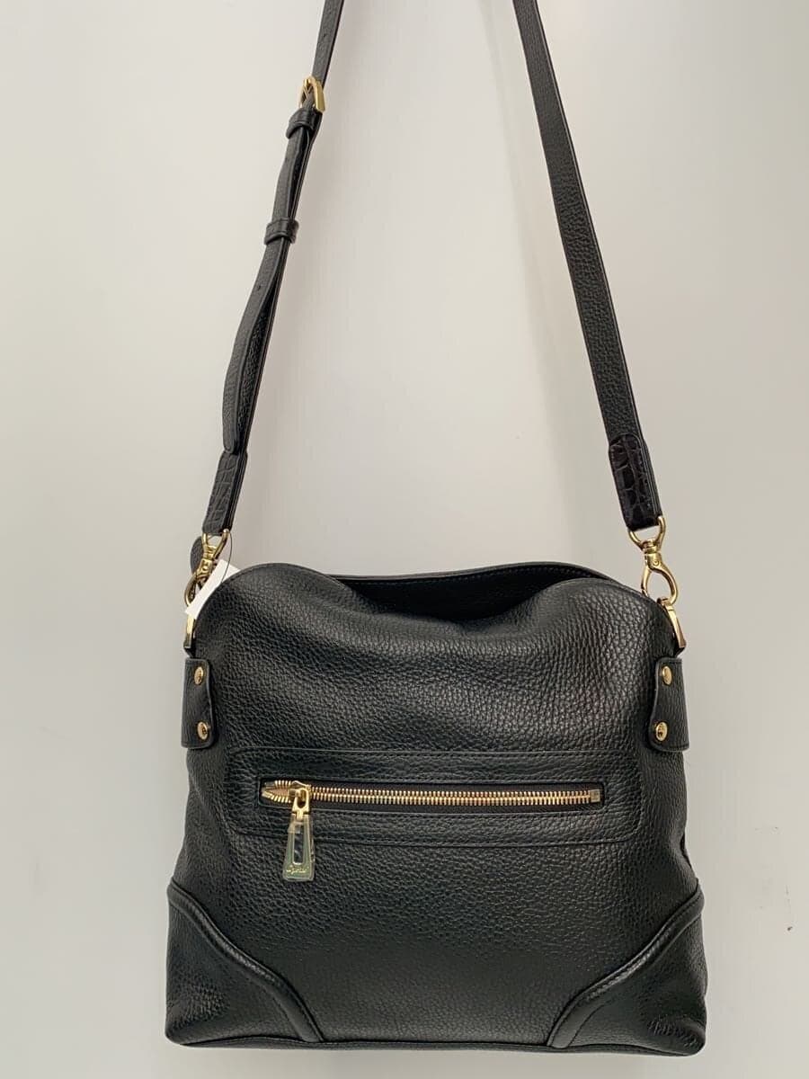 LEATHER JEWELS Shoulder Bag Leather BLK 3