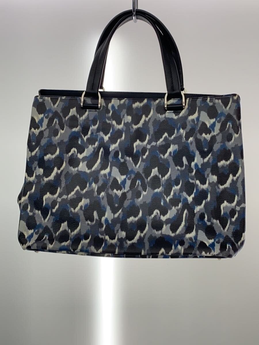 LONGCHAMP Tote Bag PVC BLU Leopard 3