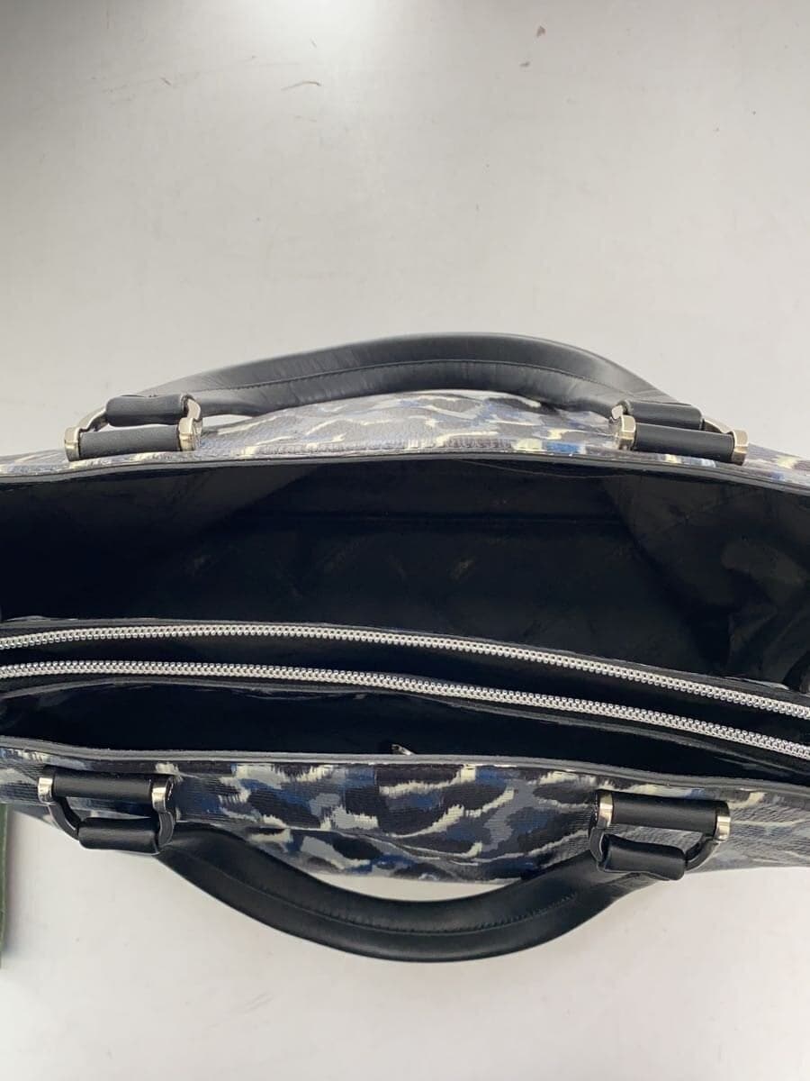 LONGCHAMP Tote Bag PVC BLU Leopard 6