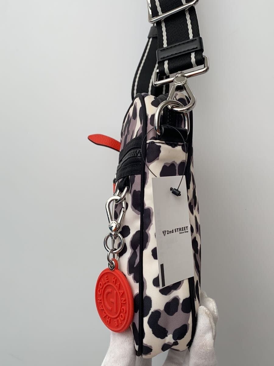 COLE HAAN Cell Phone Crossbody Bag Shoulder Bag PVC WHT Leopard 2