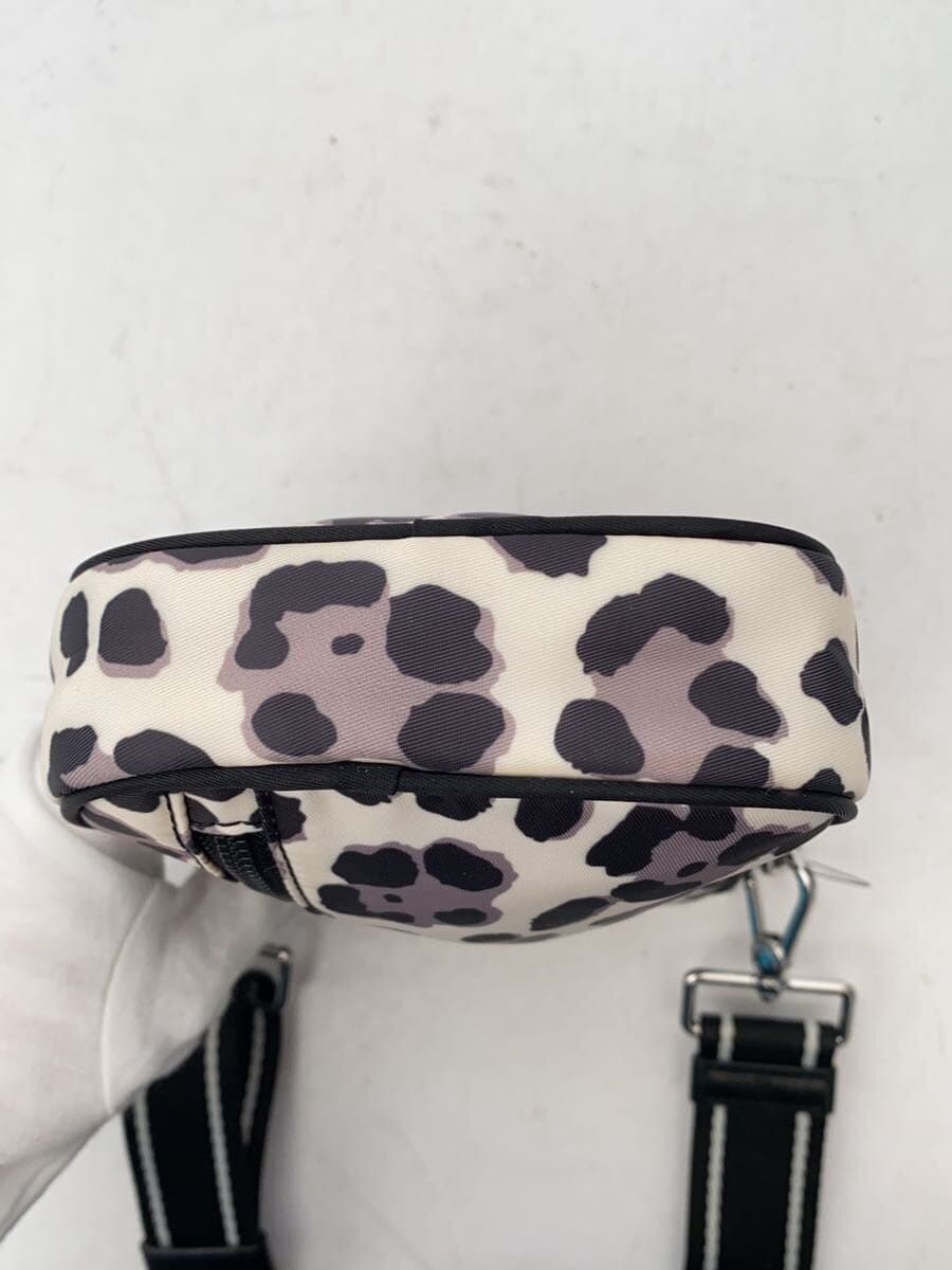 COLE HAAN Cell Phone Crossbody Bag Shoulder Bag PVC WHT Leopard 4
