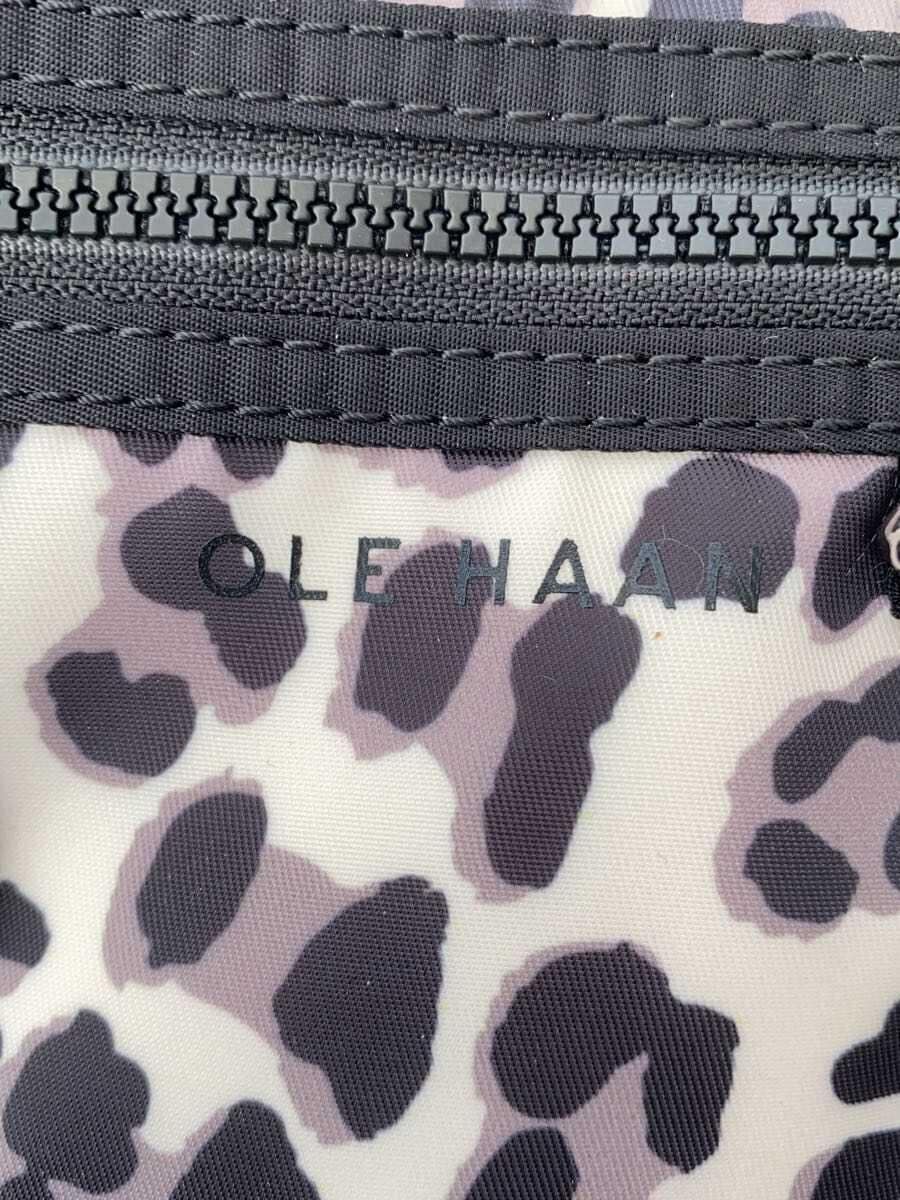 COLE HAAN Cell Phone Crossbody Bag Shoulder Bag PVC WHT Leopard 5