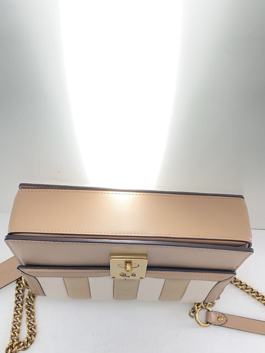 COACH Hatton Shoulder Bag With Color Block Quilted Leather BEG 739 4