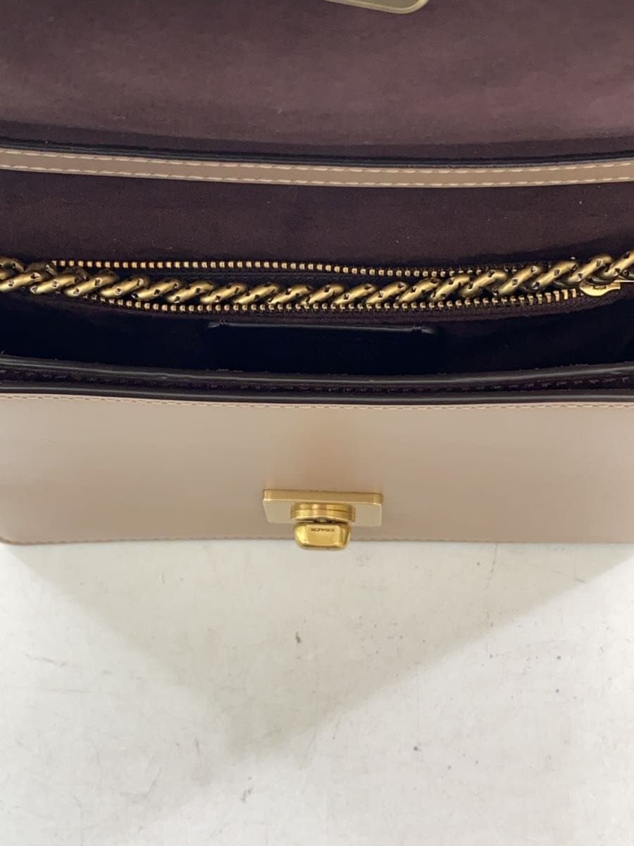 COACH Hatton Shoulder Bag With Color Block Quilted Leather BEG 739 6