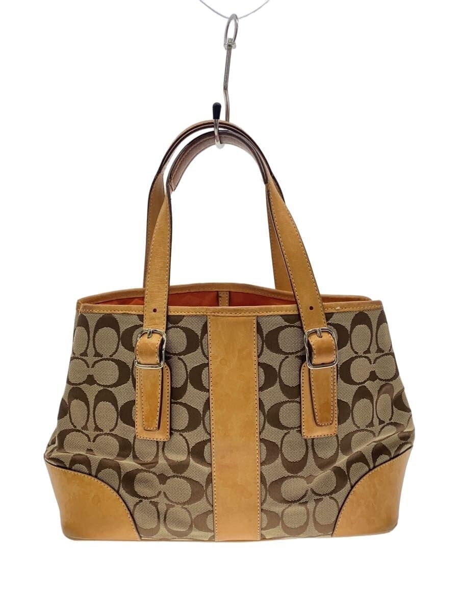 COACH Small Carryall Signature Beige Canvas BEG Allover Pattern 6336