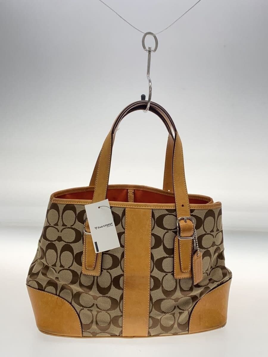 COACH Small Carryall Signature Beige Canvas BEG Allover Pattern 6336 3