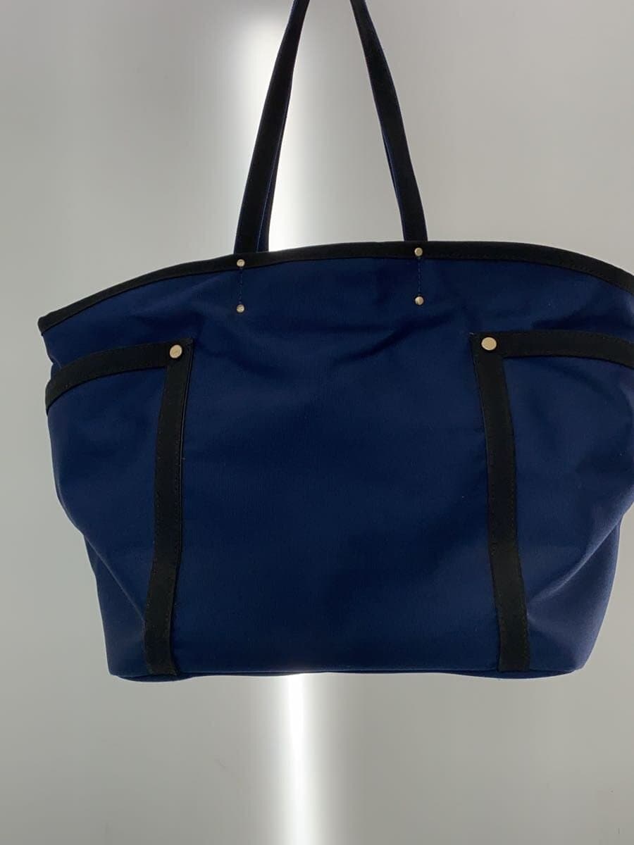 LANVIN en Bleu Tote Bag Canvas NVY Solid 3