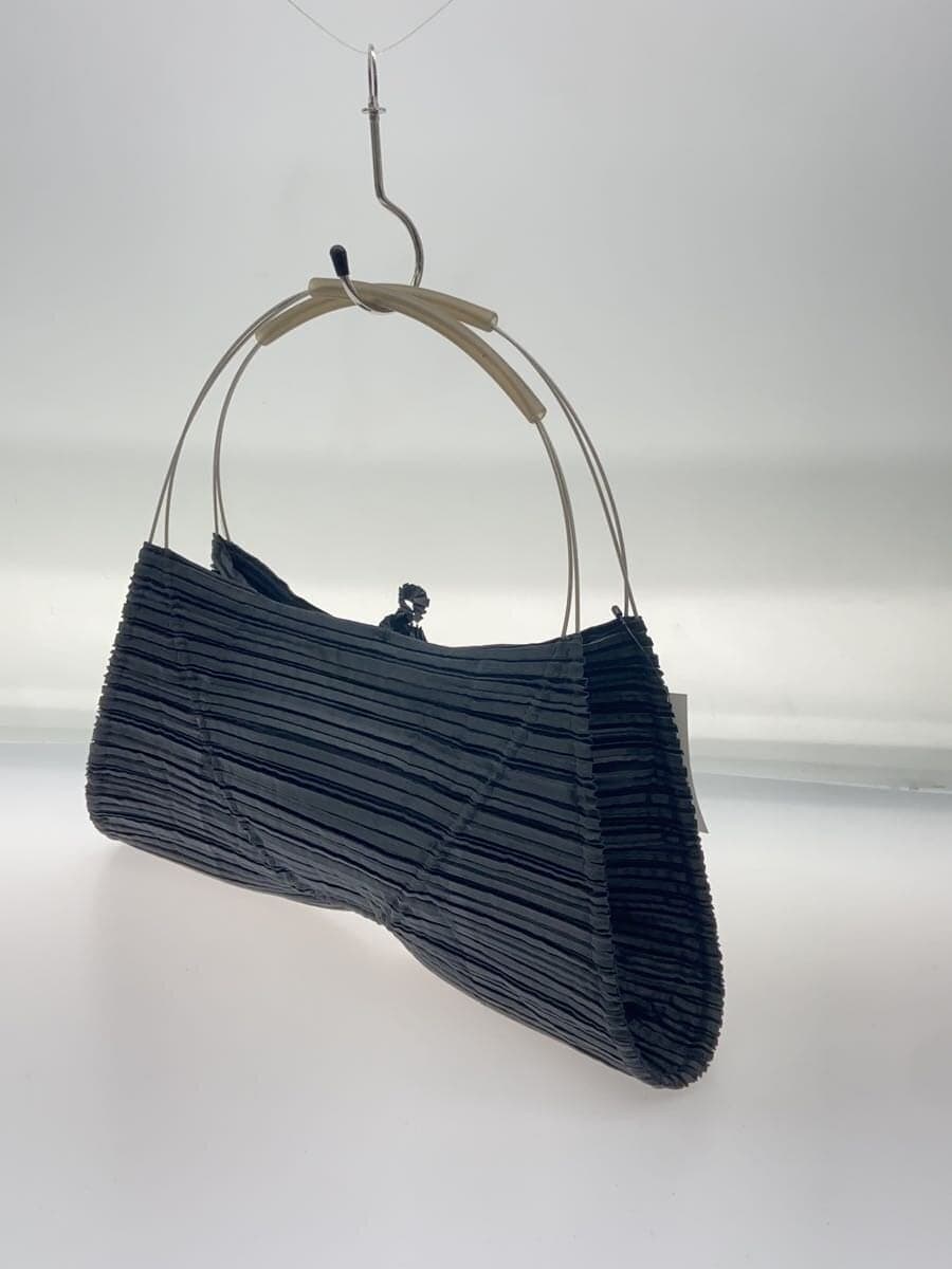 ISSEY MIYAKE Pleats Handbag Polyester BLK Solid 2