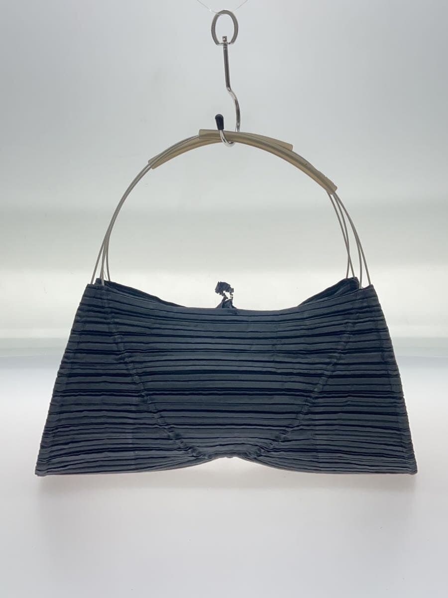ISSEY MIYAKE Pleats Handbag Polyester BLK Solid 3