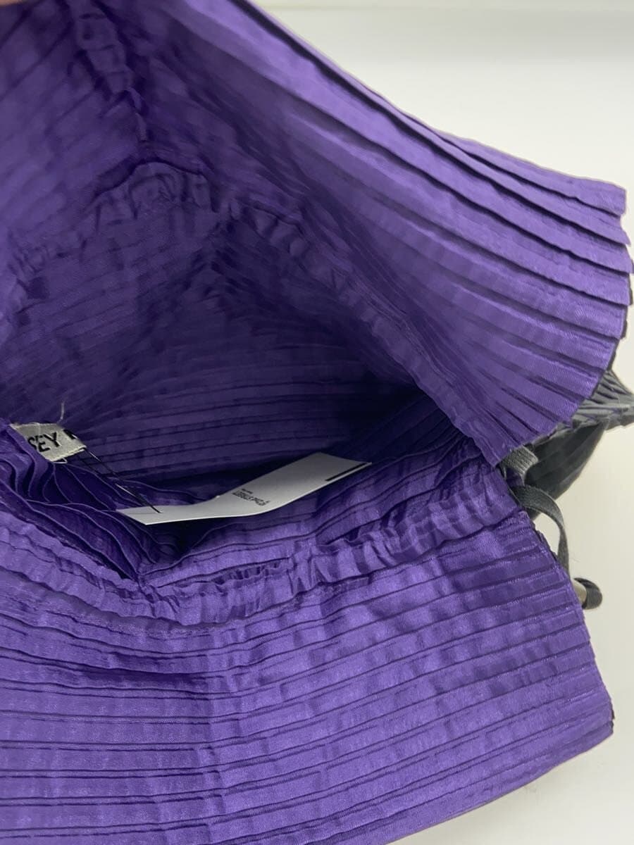 ISSEY MIYAKE handbag polyester black striped 6