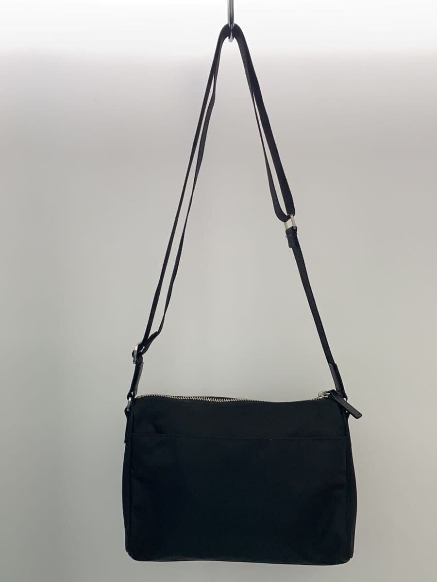 agnes b. Shoulder Bag Nylon Black Solid Color 3