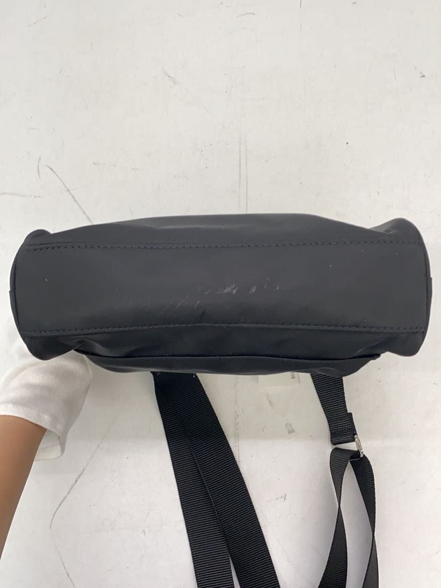 agnes b. Shoulder Bag Nylon Black Solid Color 4