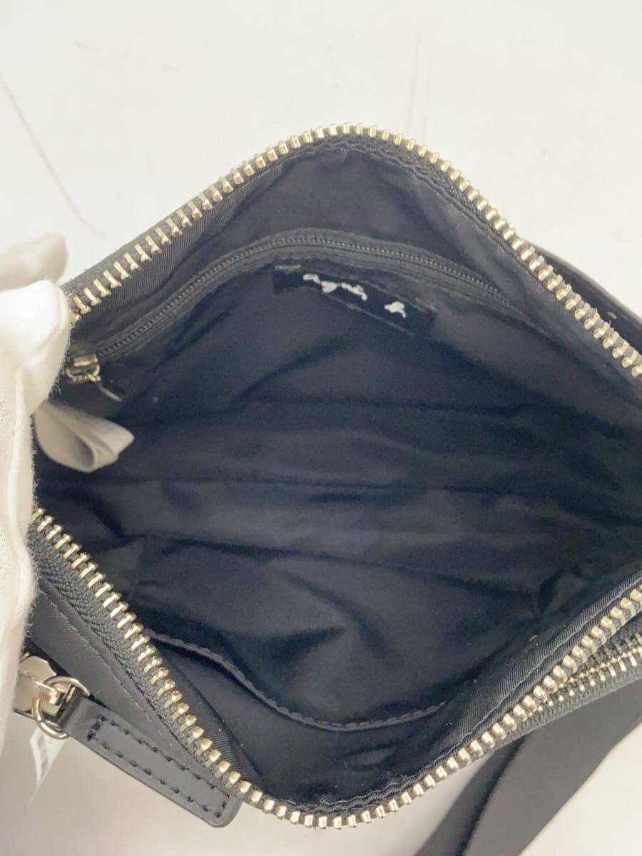 agnes b. Shoulder Bag Nylon Black Solid Color 6