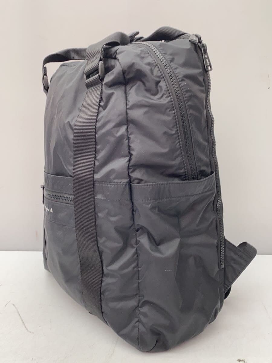 agnes b. Backpack Nylon Black Solid Color QAT01-05 2