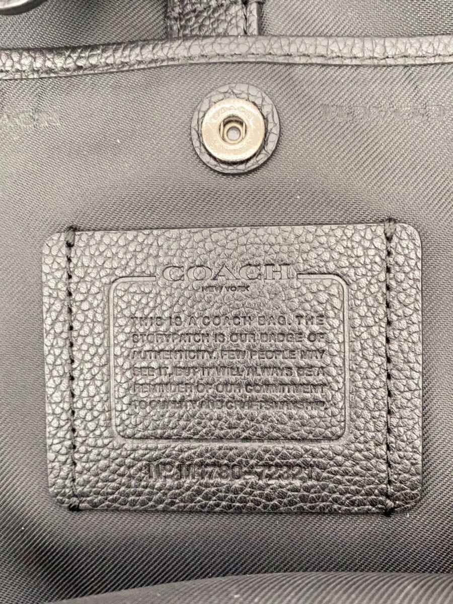 COACH Bag Leather Black 72321 5