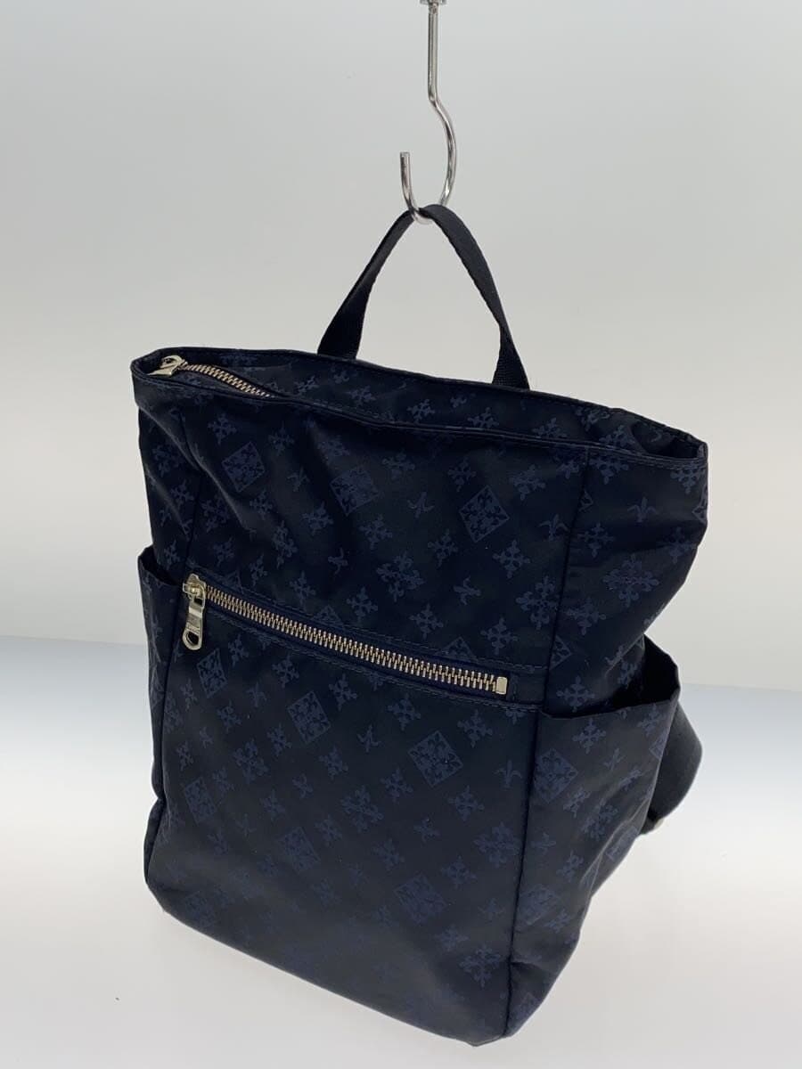 russet Backpack Nylon BLK All Over Pattern 2