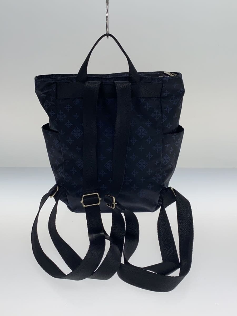 russet Backpack Nylon BLK All Over Pattern 3