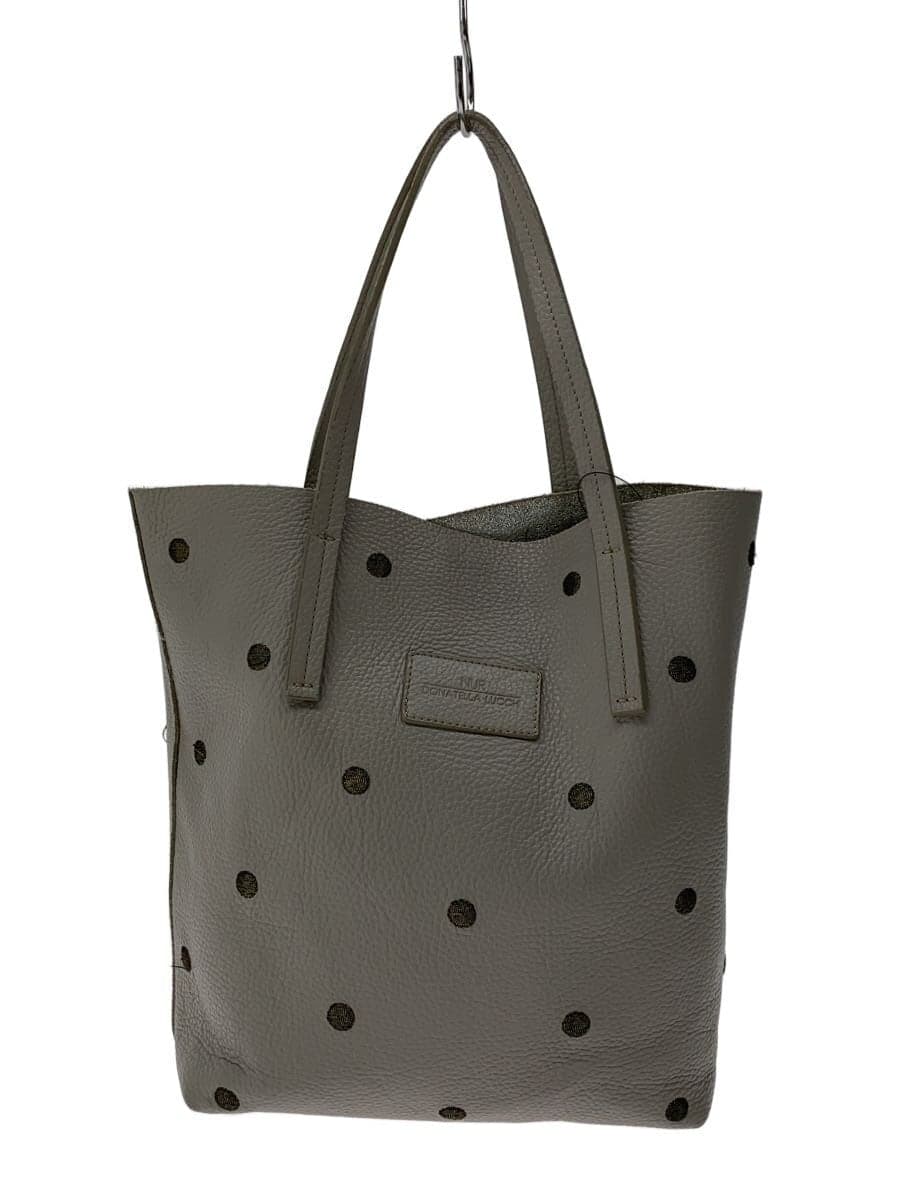 NUR DONATELLA LUCCHI Tote Bag Leather GRY Dot