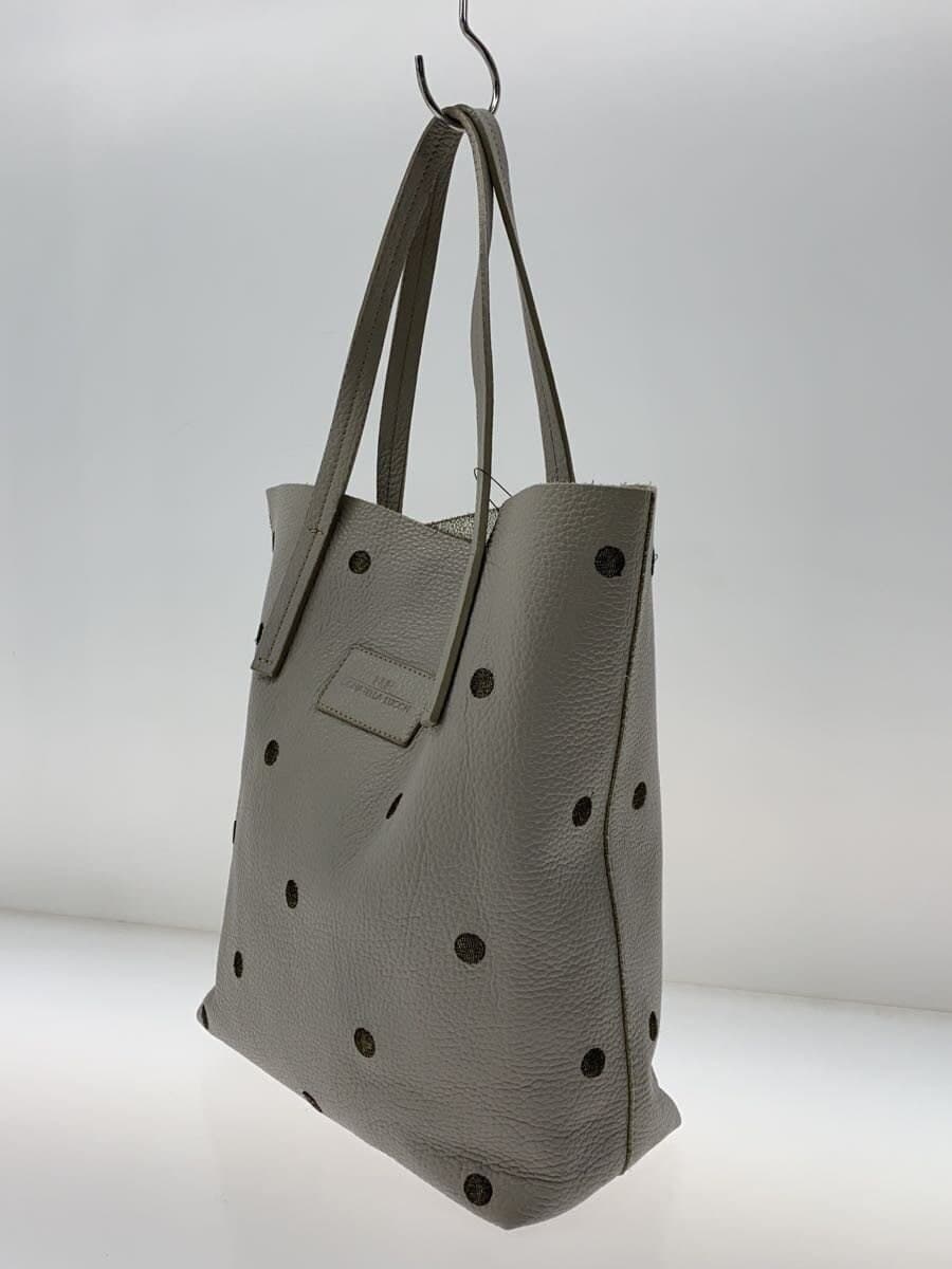 NUR DONATELLA LUCCHI Tote Bag Leather GRY Dot 2