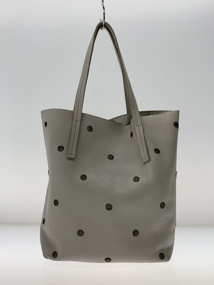 NUR DONATELLA LUCCHI Tote Bag Leather GRY Dot 3