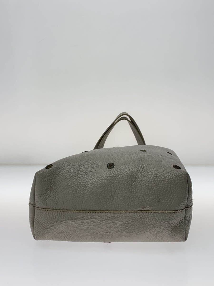 NUR DONATELLA LUCCHI Tote Bag Leather GRY Dot 4