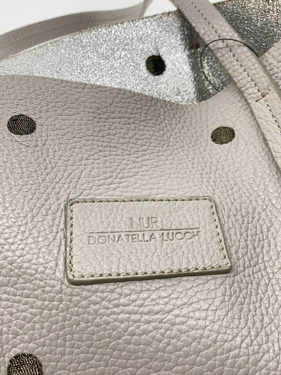 NUR DONATELLA LUCCHI Tote Bag Leather GRY Dot 5