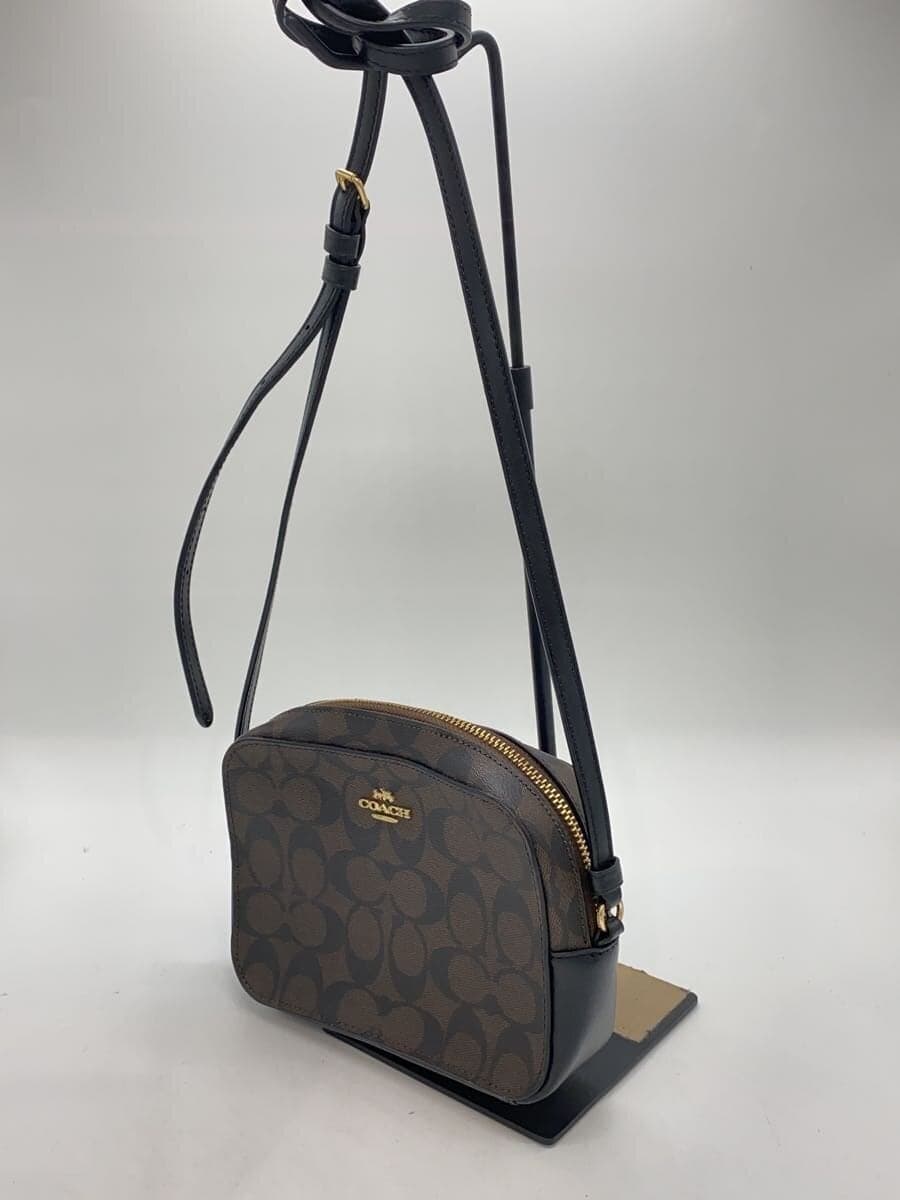 COACH Mini Camera Bag Signature Black Leather -- BRW Allover Pattern 91677 2