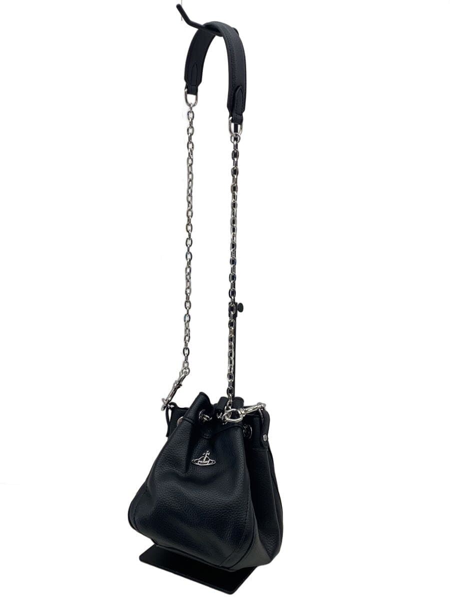 Vivienne Westwood Shoulder Bag Leather BLK Solid 4C030004W S000D N403 2