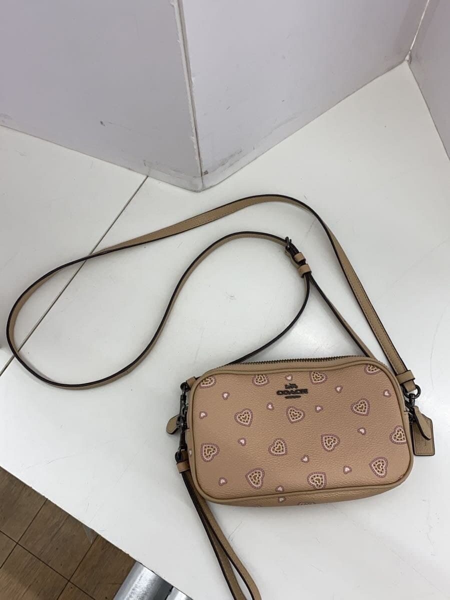COACH Shoulder Bag Leather Beige 29682 8
