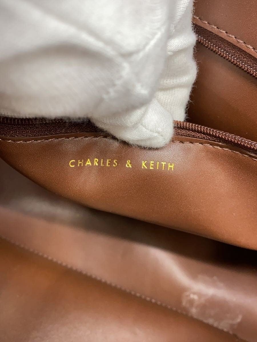 CHARLES&KEITH Tote Bag Leather BRW Solid 5