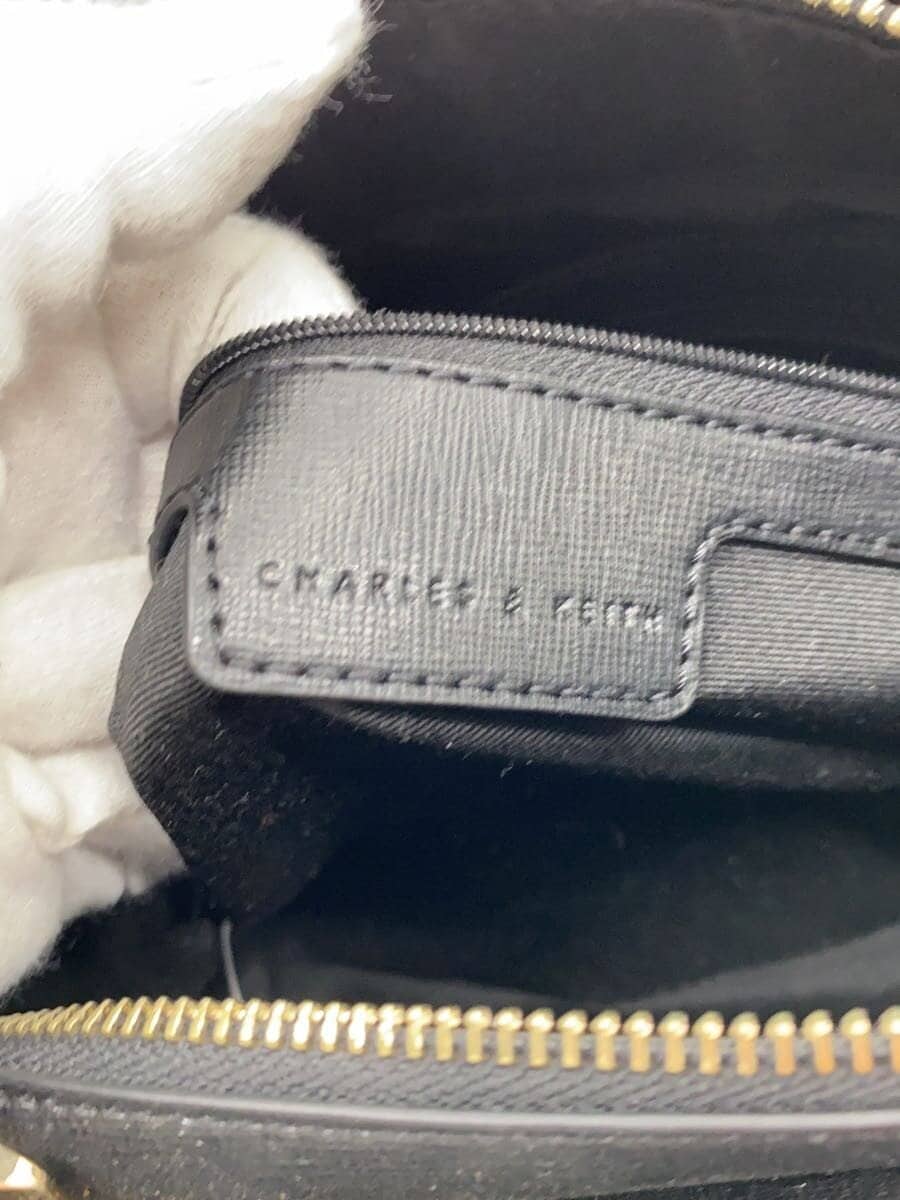 CHARLES&KEITH Shoulder Bag Leather BLK Solid 5