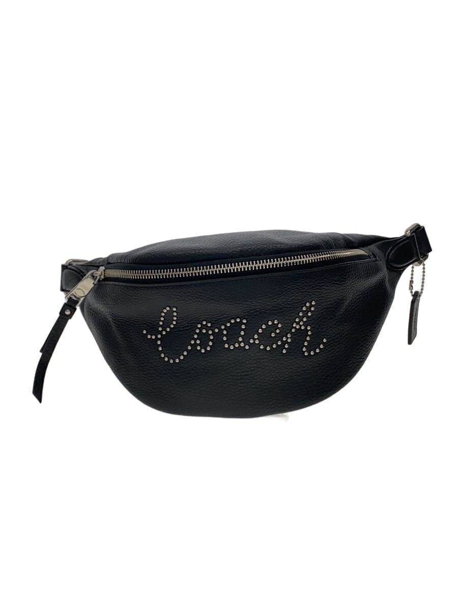 COACH Shoulder Bag Leather Black F88875