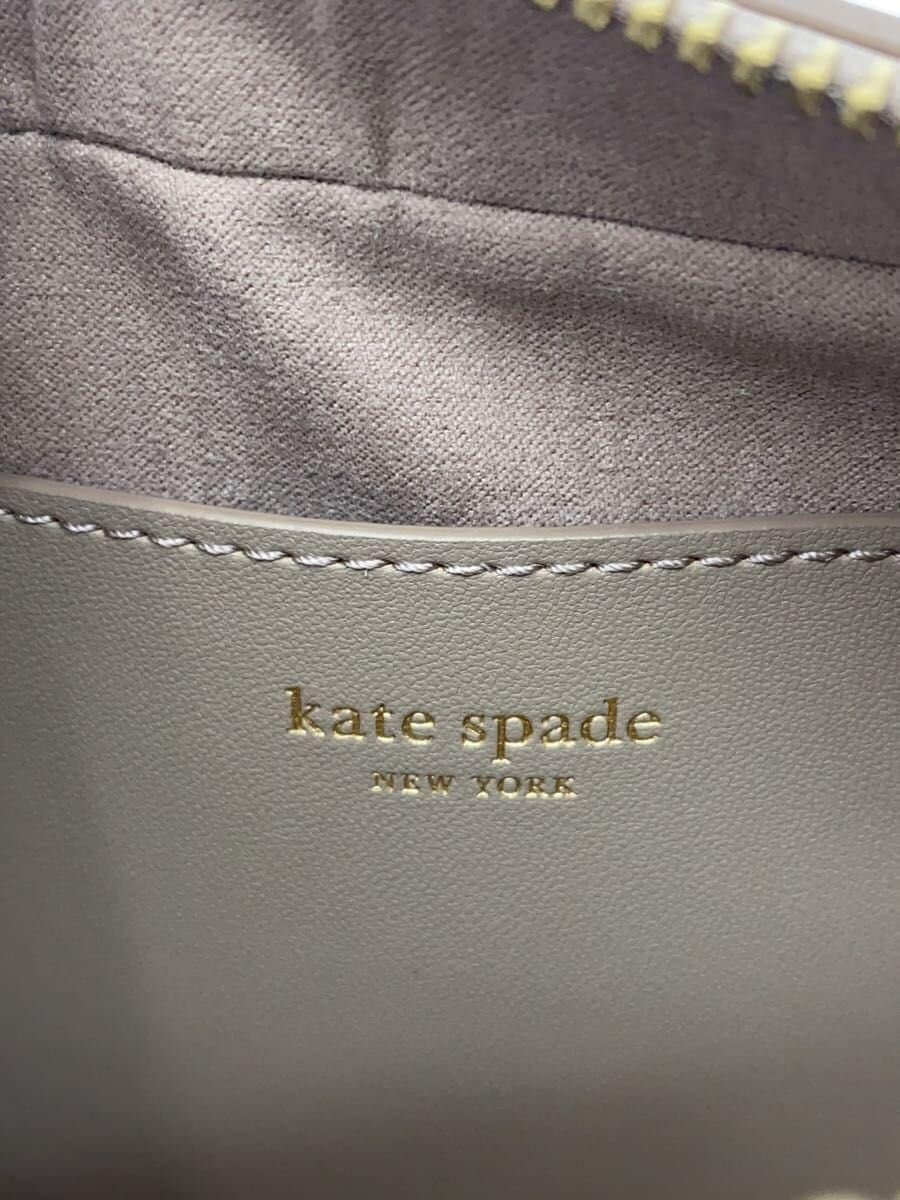 Kate Spade New York shoulder bag leather beige plain 5