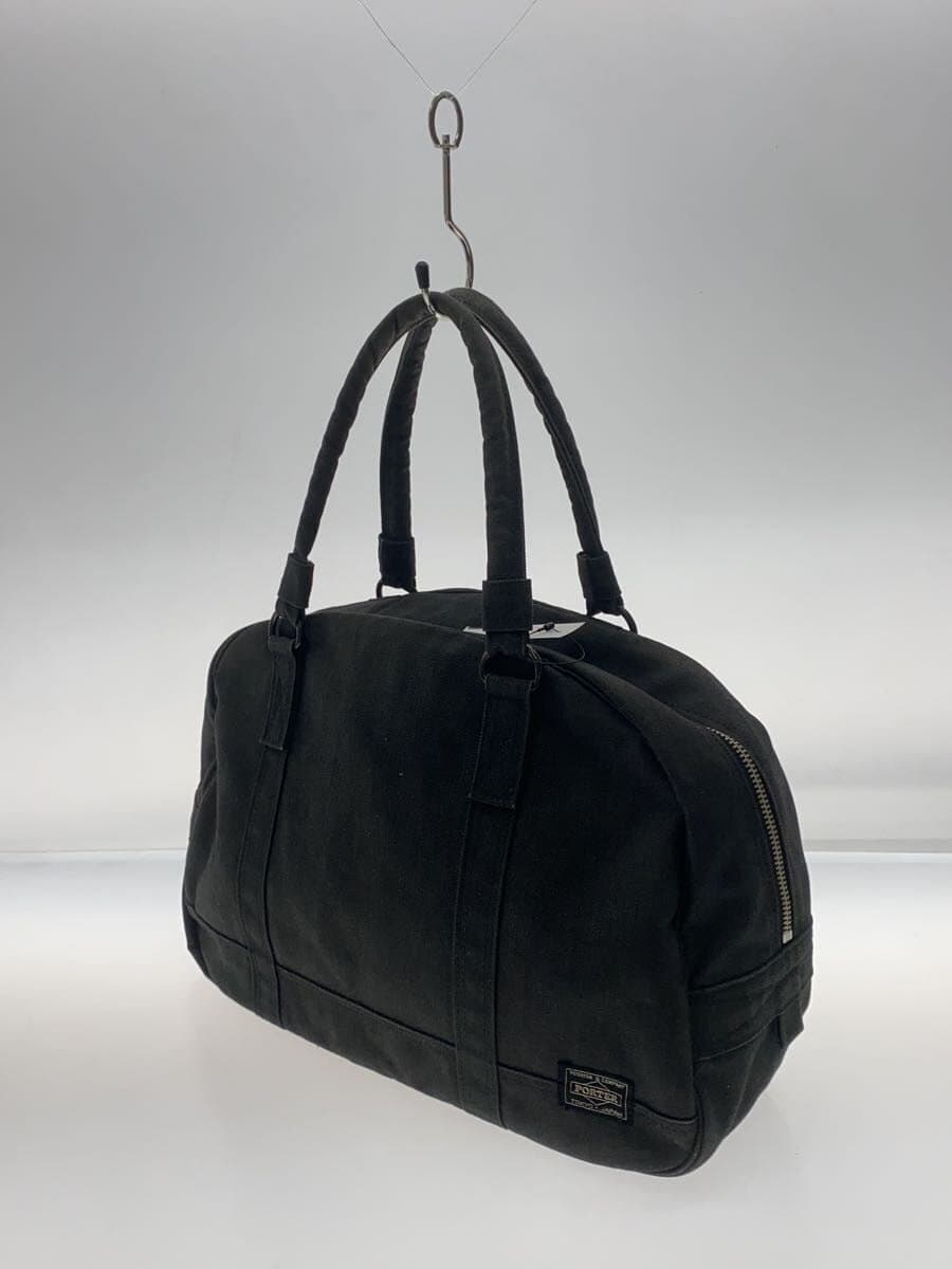 PORTER Boston Bag Canvas Black Plain 2
