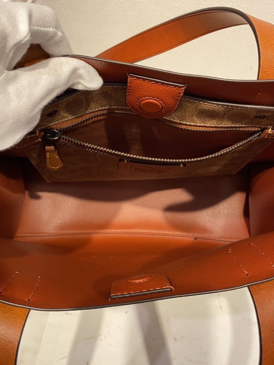 COACH Relay Tote 34 Leather CRM CH757 6