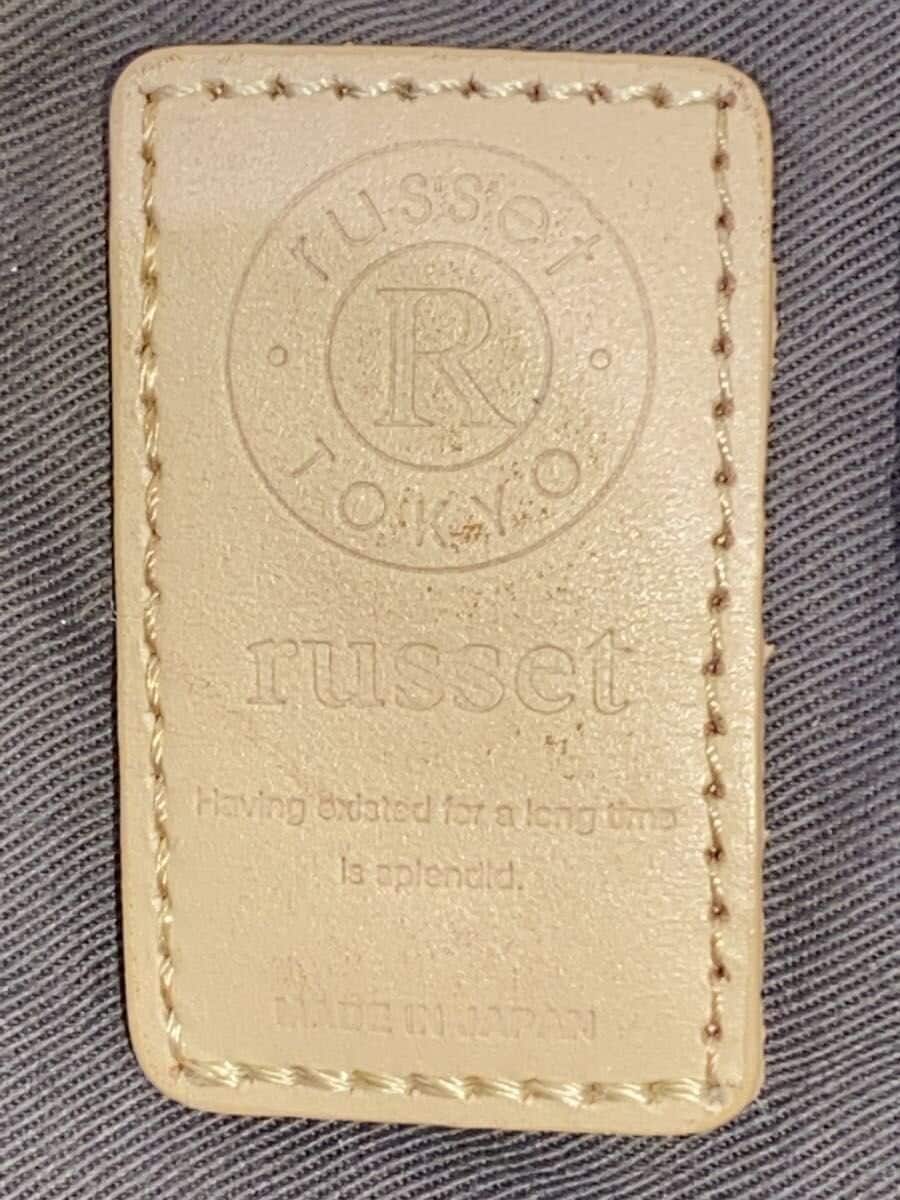 Russet round big shoulder bag shoulder bag nylon BLK 5