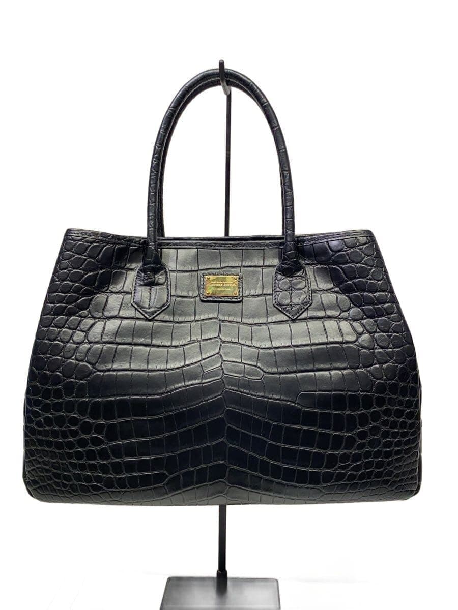 LEATHER JEWELS Handbag Leather BLK