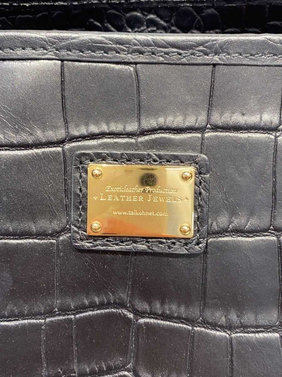 LEATHER JEWELS Handbag Leather BLK 5