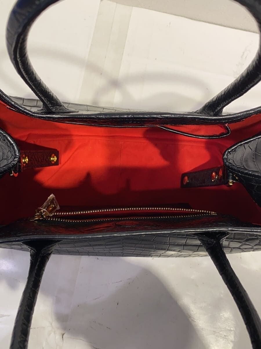 LEATHER JEWELS Handbag Leather BLK 6