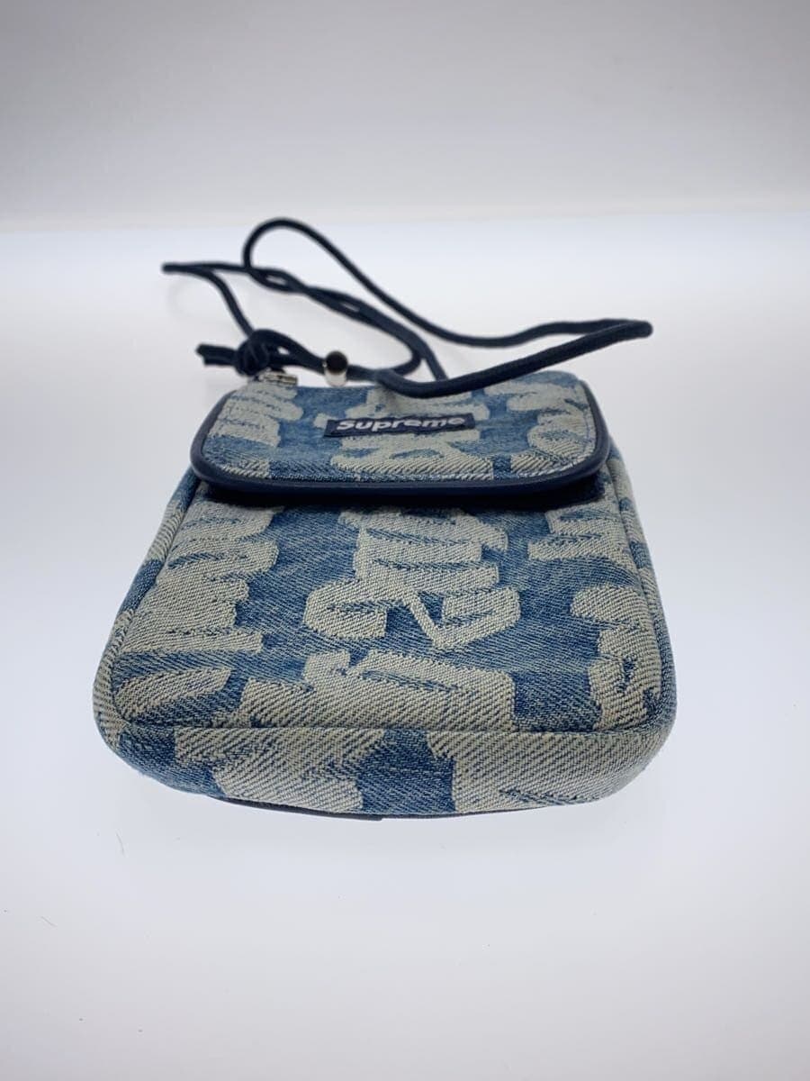 Supreme22ss fat tip jacquard denim neck pouch BLU All Over Pattern 4