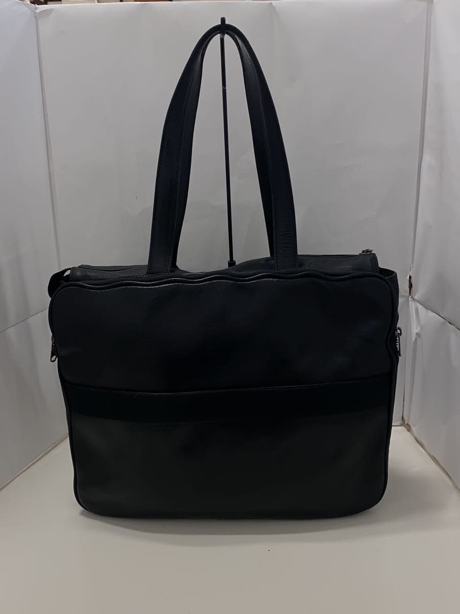 FIVE WOODS Tote Bag Leather BLK Solid 3