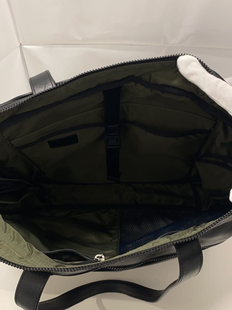 FIVE WOODS Tote Bag Leather BLK Solid 6