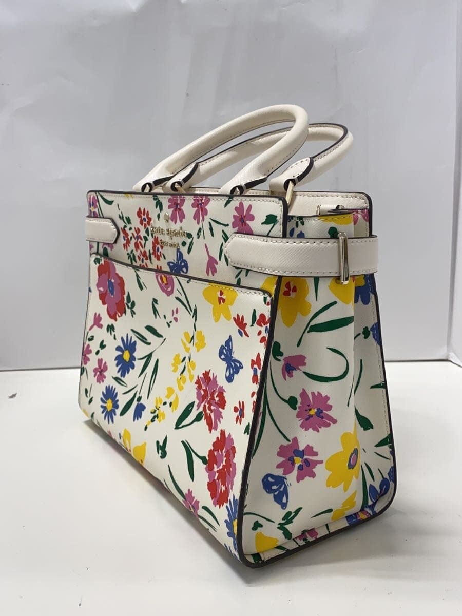 kate spade new york Stacey Garden Shoulder Missing Part Shoulder Bag PVC White White All Over Pattern 2