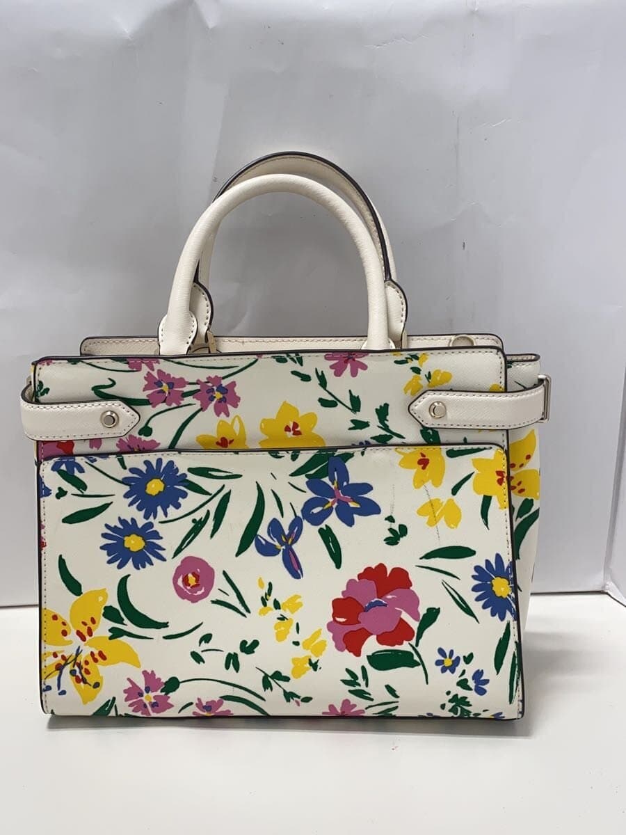 kate spade new york Stacey Garden Shoulder Missing Part Shoulder Bag PVC White White All Over Pattern 3