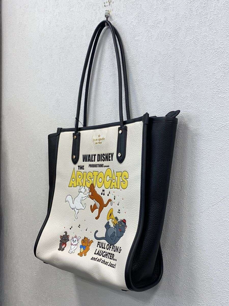 kate spade new york ARISTOCATS DISNEY Ella Aristocats Tote Bag Leather White White Solid 2