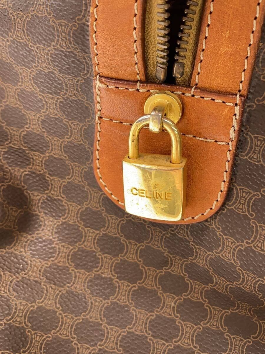 CELINE Macadam with pouch Boston bag PVC BRW all-over pattern 7