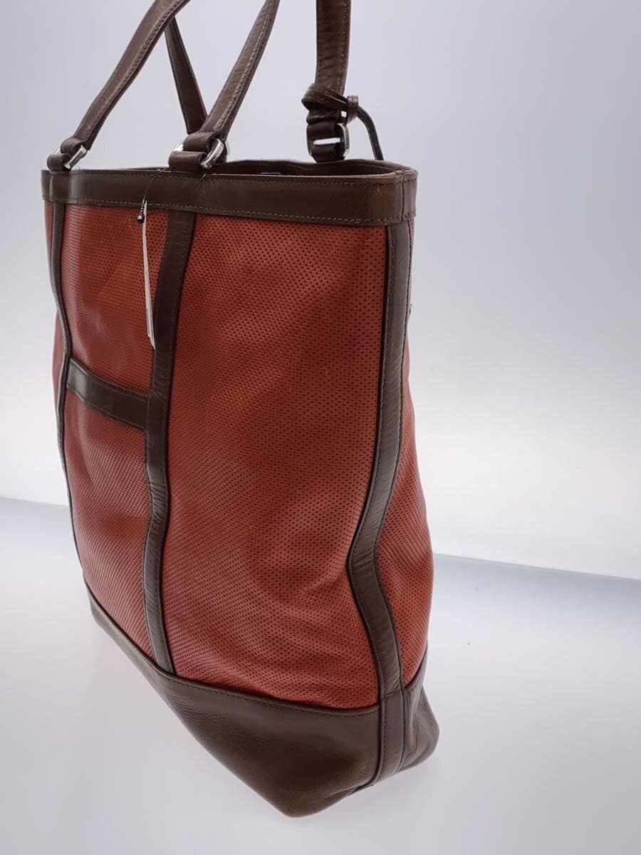 aniary IPL horizontal tote punching leather RED 2